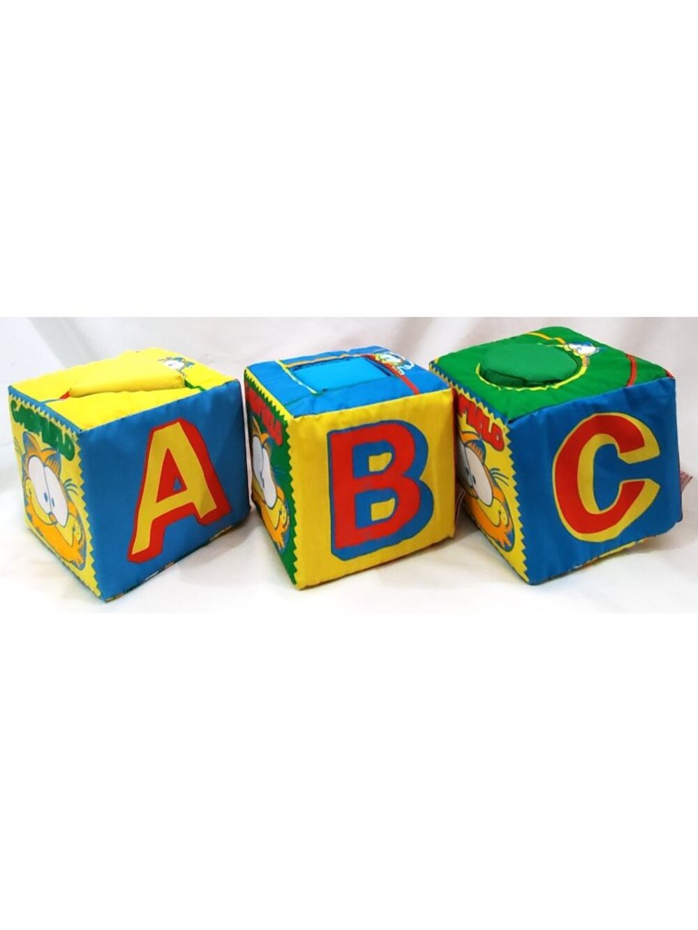 Dakin GARFIELD Beginnings Stack N Sort Stuffed Blocks alphabet ABC colors shapes